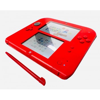 Nintendo 2DS Crimson Red 2 Modded Custom - 2DS Modded Complete*