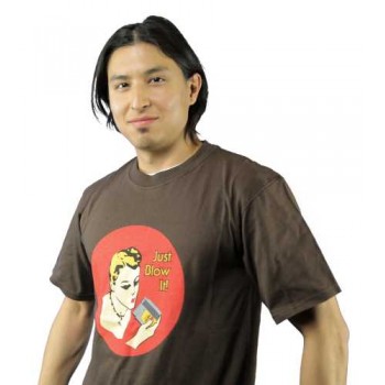Just Blow It NES Video Game T-Shirt - Brown or Black