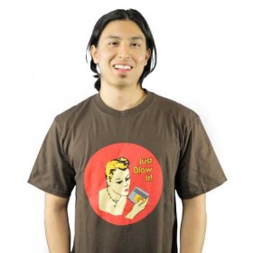 Just Blow It NES Video Game T-Shirt - Brown or Black