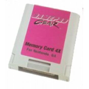 GamePro Gear Memory Card 4X for N64 with 492 Pages of Memory - New
