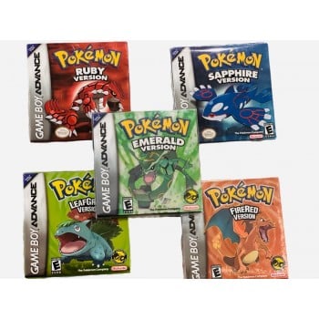 Gameboy Advance Pokemon Games - All GBA Pokemon w/Boxes