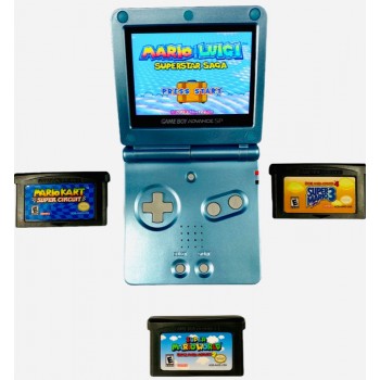 Gameboy Advance SP - New Upgraded Limited Edition SP Pearl Blue Bundle