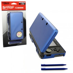 3DS Case Aluminum Armor Case&Dual Stylus Set Aqua Blue (KMD Komodo)
