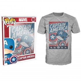 Novelty - Funko - T-Shirt - POP - Size Medium - Captain America - Fight For Justice