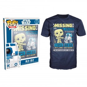 Novelty - Funko - T-Shirt - POP - Size XL - Star Wars - C3PO R2D2 Poster