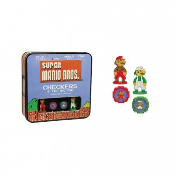 Super Mario 8bit Checkers/Tic Tac Toe Combo