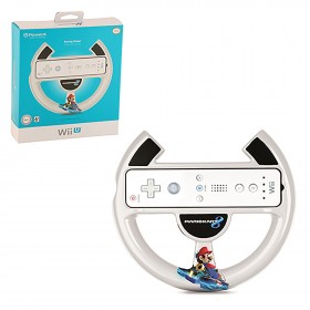 Wii U - Controller - Mario Kart 8 - Mario Racing Wheel - White (Power A)