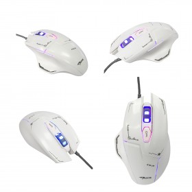 PC - Mazer EMS642 Wired White Gaming Mouse