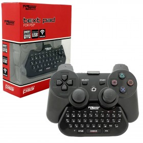 PS3 Wireless Text Pad Controller Adapter Black Mini Keyboard