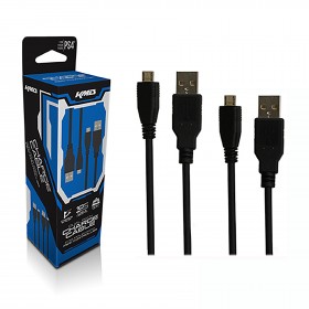 PS4 Replacement USB Controller Charge Cables 10ft - Twin Pack