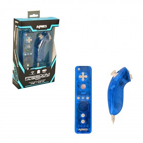 Wii/Wii U Controller Pack Wireless Nunchuk&Remote in Clear Blue (KMD)