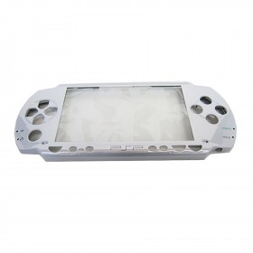PSP 1000 - Repair Part - Metallic Faceplate - FRONT SHELL ONLY - Silver (Third Party)