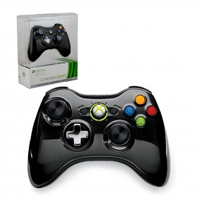 Xbox 360 - Controller - Wireless - Chrome - Limited Edition - Black (Microsoft)