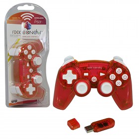 PS3 - Controller - Wireless - Rock Candy - Red (PDP)