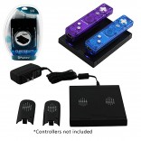 Wii - Charger - Dual Charge Station - With Two Batteries - Compatible with Motion Plus - Black (Psyclone)