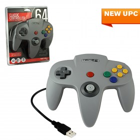 PC - Controller - Wired - N64 Style - USB Controller for PC&Mac - Grey (Retrolink)