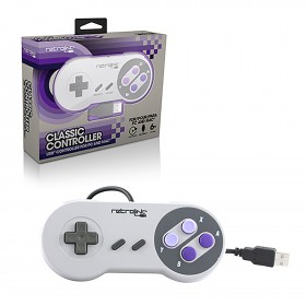 SNES - Controller - Wired - PC USB Compatible - Classic Style (Retrolink)