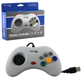 Saturn - Controller - Wired - PC USB Compatible - Grey (Retrolink)