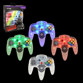 PC - Controller - Wired - N64 Style - USB Controller for PC&MAC - Blue/Red/Green LED - On-Off Switch (Retrolink)