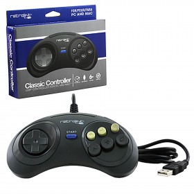 PC - Controller - Wired - Genesis Style - USB Controller - 6 Button (Retrolink)