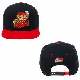 Novelty - Hats - Nintendo - Pixel Mario Red Snapback