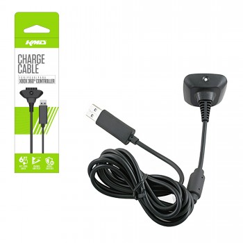 Xbox 360 Charger Charge Cable Black (KMD)