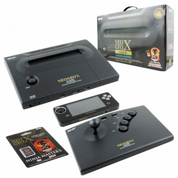 Neo Geo X Console NeoGeo X Gold Limited Edition w/Arcade Stick & 20 Classic Neogeo Games