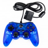 PS2 - Controller - Wired - New - Similar functions of DualShock 2 - Clear Blue (TTX Tech)