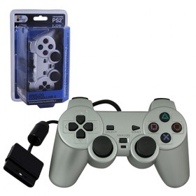 PS2 New Wired Controller Dual Shock 2 Style Controller Silver (TTX Tech)