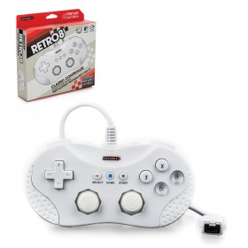 Wii U/Wii/NES Classic Edition - Wired Controller - Classic Controller - White (Retro-Bit)