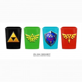 Novelty - Shot Glass - Zelda - Square Shot Glass 4 Pack Set