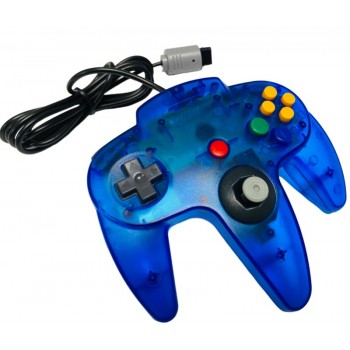 N64 Controller in Clear Blue - Nintendo 64 Transparent Blue Control Pad*