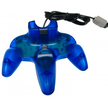 N64 Controller in Clear Blue - Nintendo 64 Transparent Blue Control Pad*