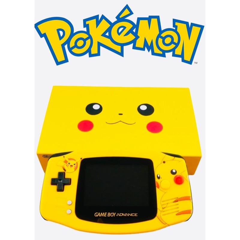 MINT Pokemon Pikachu GameBoy Advance System Yellow & Blue Nintendo GBA Game  boy 45496712877