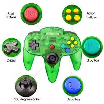 Jungle Green N64 Controller - Nintendo 64 Clear Green Controller