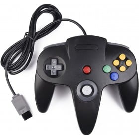 Nintendo 64 Controller in Black - N64 Style Controller Pad Black