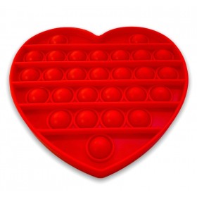 Red Heart Pop It Fidget Toy - Red Heart Popping Toy