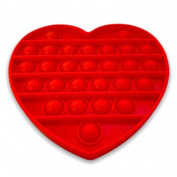 Red Heart Pop It Fidget Toy - Red Heart Popping Toy