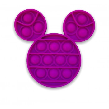 Mickey Mouse Pop It Fidget Toy - Purple Mouse Head Popping Toy