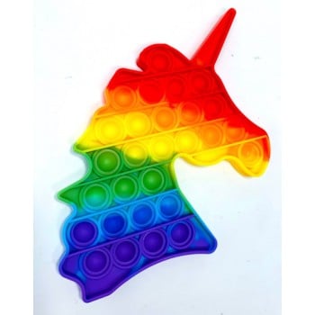 Rainbow Unicorn Pop It Fidget Toy - Unicorn Popping Toy