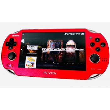 Red Modded PS Vita - Metallic Red PS Vita w/Games Complete