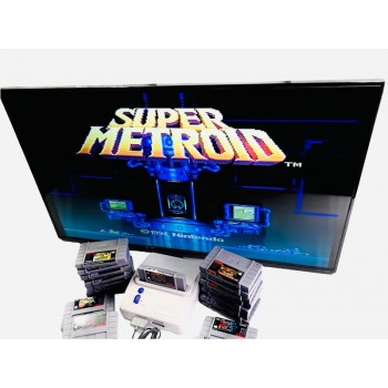 Super Nintendo Model 2 Style Bundle - New Style Super NES Console w/Games