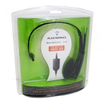 Plantronics GameCom Stereo Corded Headset X10 - For XBox and XBox 360 - New