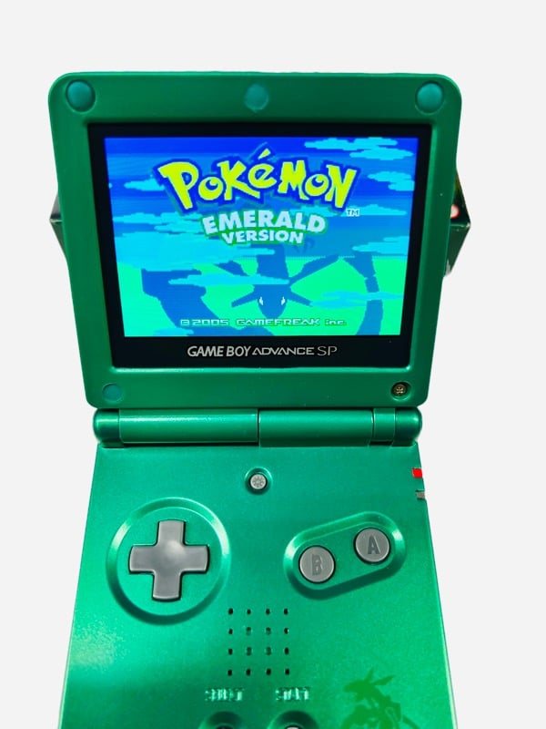 Dubbelzinnigheid Microprocessor dam Limited Edition Gameboy Advance SP Rayquaza - Emerald Gameboy SP Bundle*