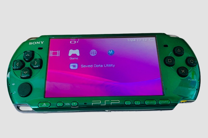 Playstation Portable Spirited Green PSP 3000SG Sony Limited Console F/S used