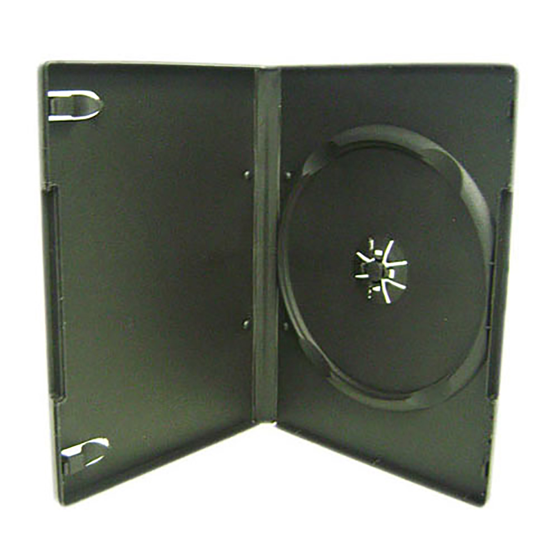 Package 14. DVD Case Disc 4 pk Viva. 10 Pk Viva Premium Black Single DVD Case Box 14mm Eco Solid DVD Case hold 1 Disc.